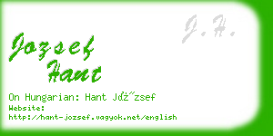 jozsef hant business card